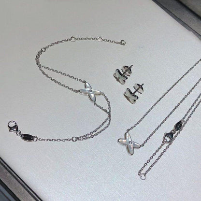 Pomuse JEUX BRACELET WHITE MOP SILVER 1 DIAMOND