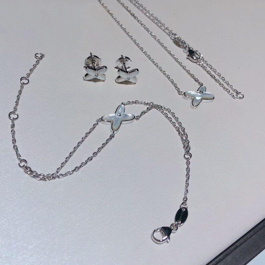 Pomuse JEUX BRACELET WHITE MOP SILVER 1 DIAMOND