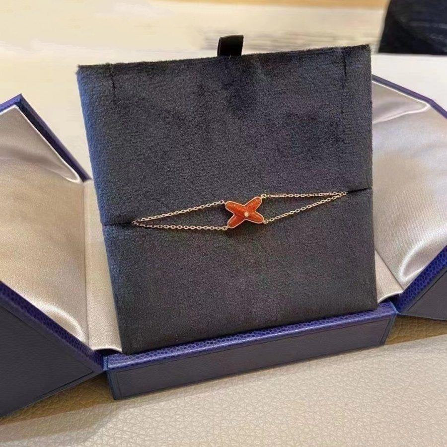 Pomuse JEUX BRACELET CARNELIAN PINK GOLD 1 DIAMOND