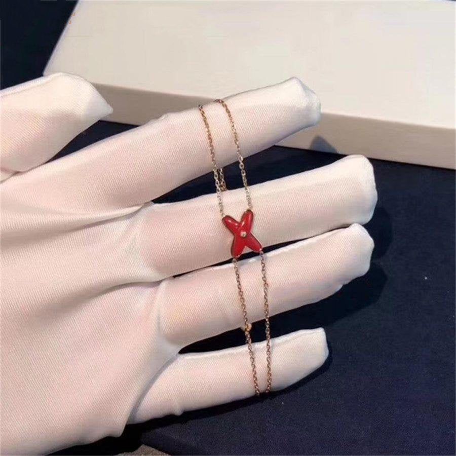 Pomuse JEUX BRACELET CARNELIAN PINK GOLD 1 DIAMOND