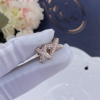 Pomuse JEUX DE PINK GOLD DIAMOND EARRINGS