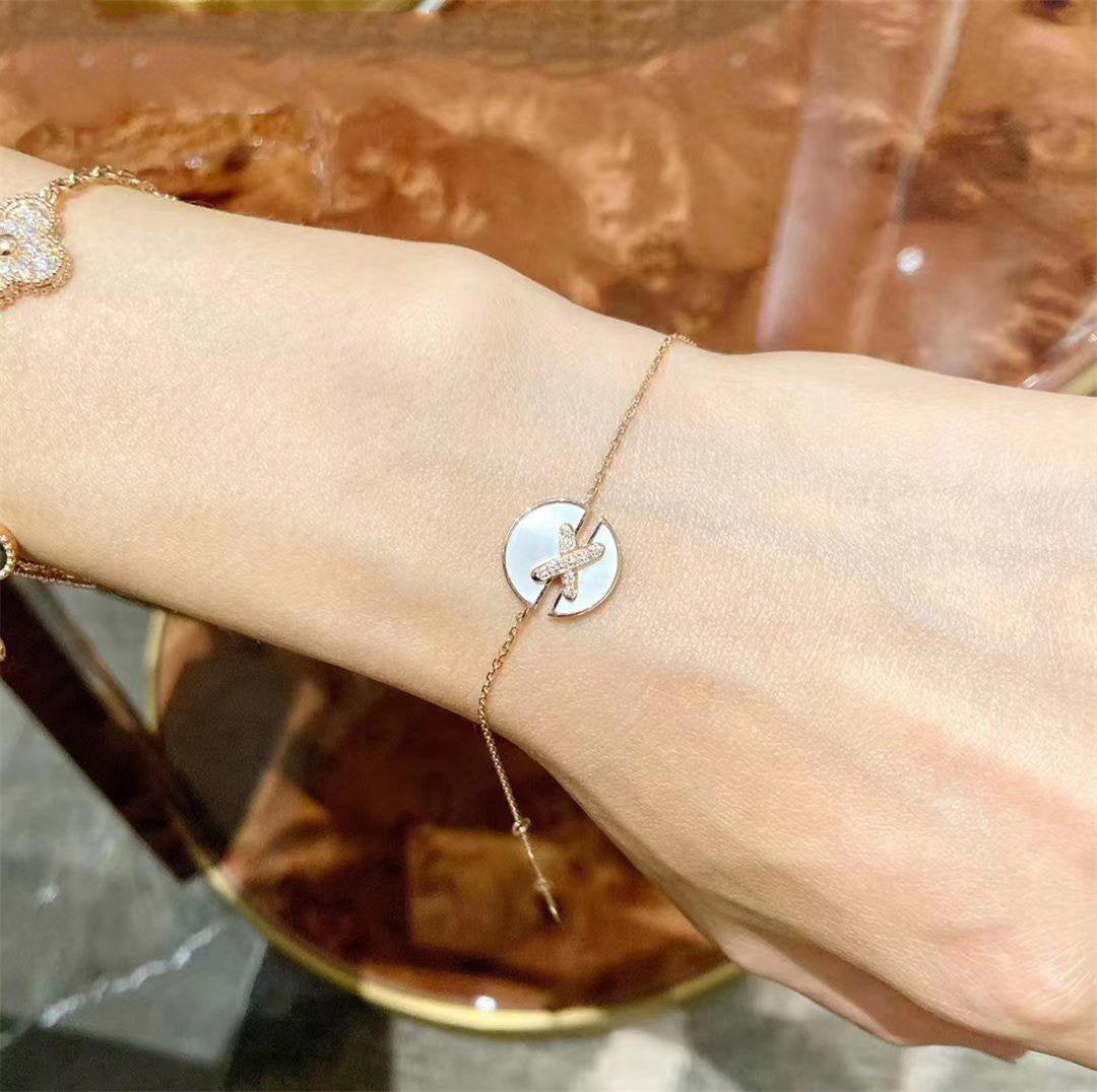 Pomuse JEUX DE BRACELET MOP PINK GOLD DIAMONDS