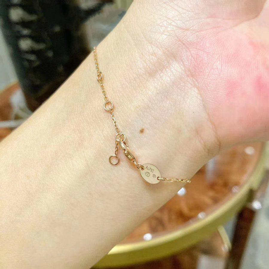 Pomuse JEUX DE BRACELET MOP PINK GOLD DIAMONDS