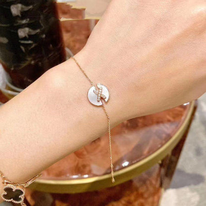 Pomuse JEUX DE BRACELET MOP PINK GOLD DIAMONDS