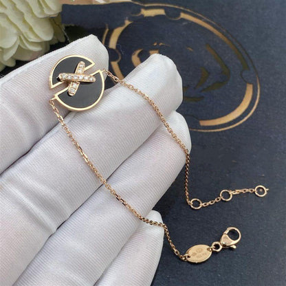 Pomuse JEUX DE BRACELET ONYX PINK GOLD DIAMOND