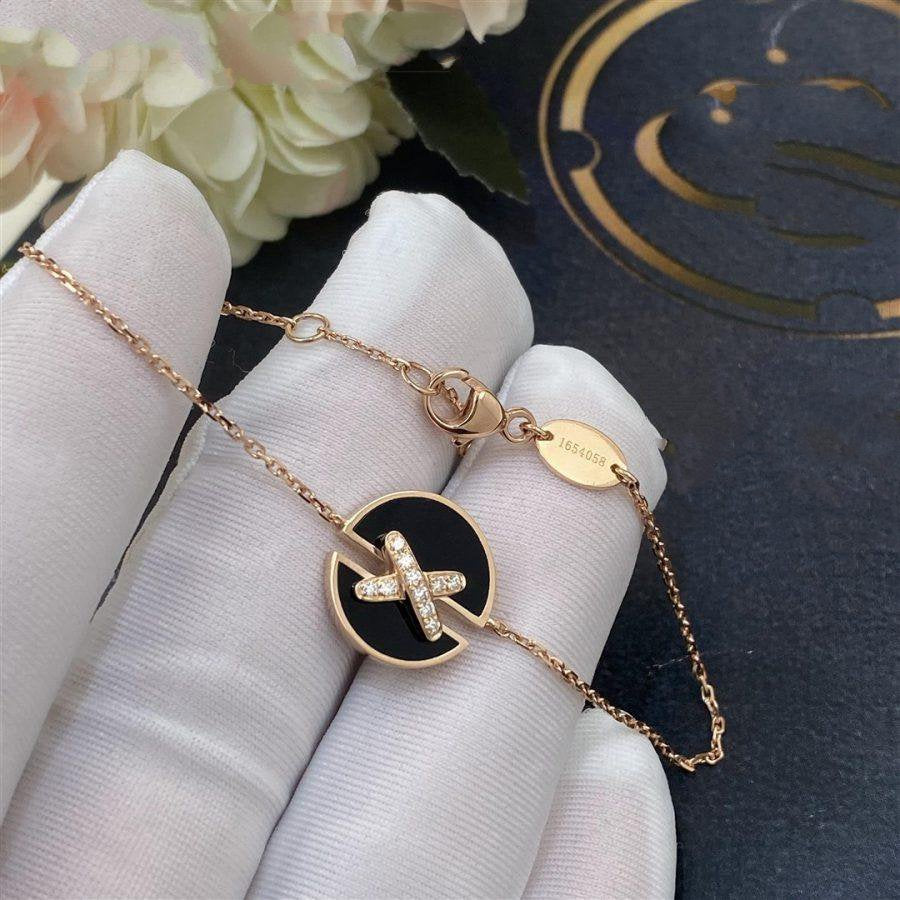Pomuse JEUX DE BRACELET ONYX PINK GOLD DIAMOND