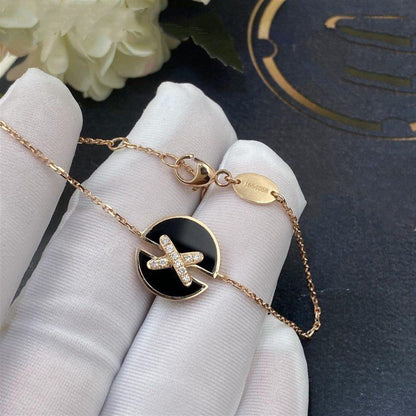 Pomuse JEUX DE BRACELET ONYX PINK GOLD DIAMOND
