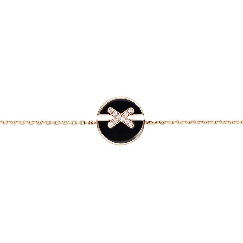 Pomuse JEUX DE BRACELET ONYX PINK GOLD DIAMOND