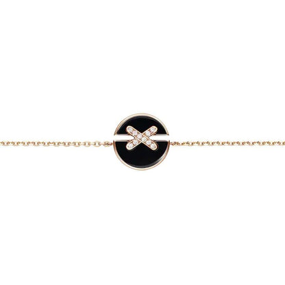 Pomuse JEUX DE BRACELET ONYX PINK GOLD DIAMOND