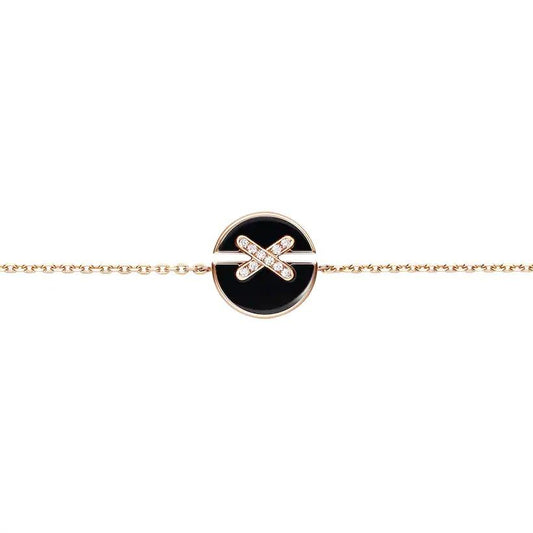 Pomuse JEUX DE BRACELET ONYX PINK GOLD DIAMOND