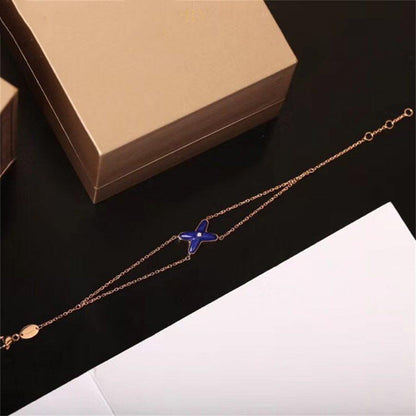 Pomuse Hollow Design Four-Leaf Clover Flower Shape Ring
