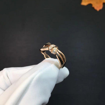 Pomuse LIENS RING PINK GOLD DIAMOND