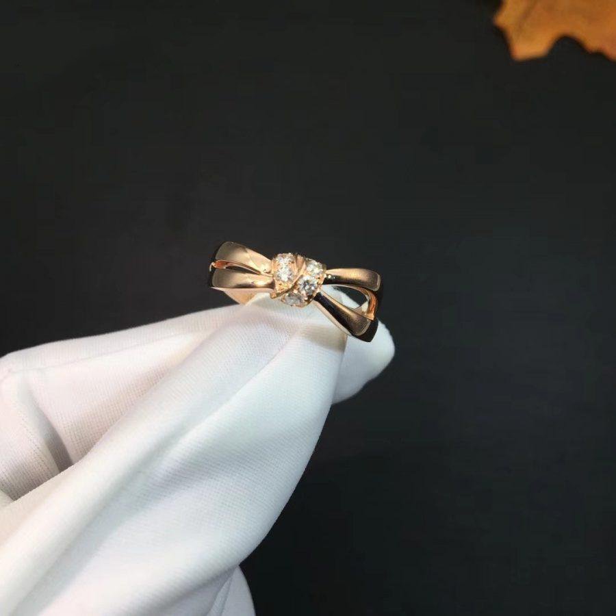 Pomuse LIENS RING PINK GOLD DIAMOND