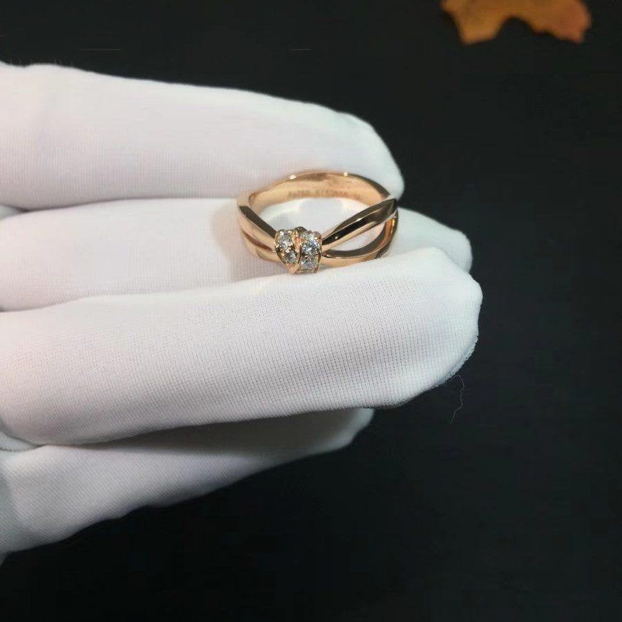 Pomuse LIENS RING PINK GOLD DIAMOND