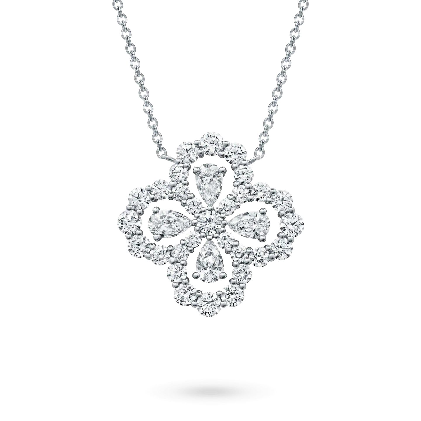 Pomuse Loop-Halskette mit Vollmotiv, Diamant, 16 mm, mehrere Farben