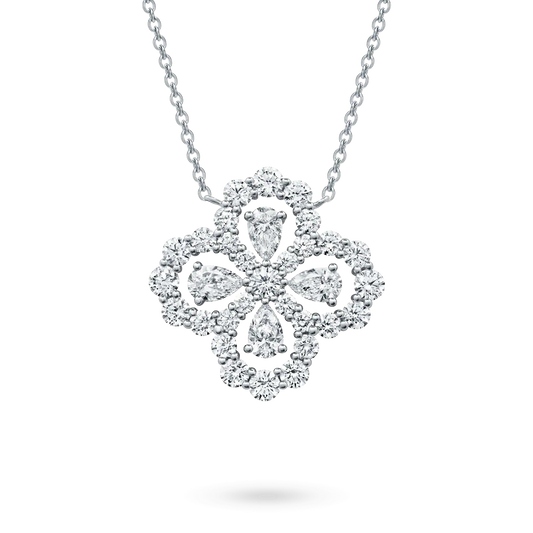 Pomuse Loop-Halskette mit Vollmotiv, Diamant, 16 mm, mehrere Farben