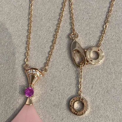 Pomuse DREAM NECKLACE PINK OPAL