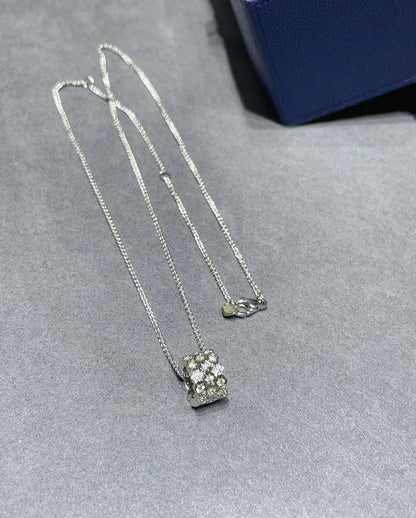 Pomuse BEE LOVE DIAMOND PAVED 3 ROW NECKLACE