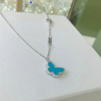 Pomuse BUTTERFLY TURQUOISE BUTTERFLY BRACELET SILVER