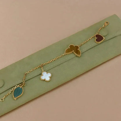 Pomuse LUCKY SPRING 5 MOTIF GOLD BRACELET