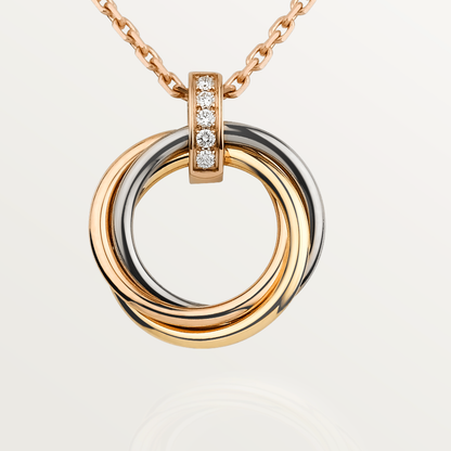 Pomuse TRINITY NECKLACE GOLD  DIAMONDS