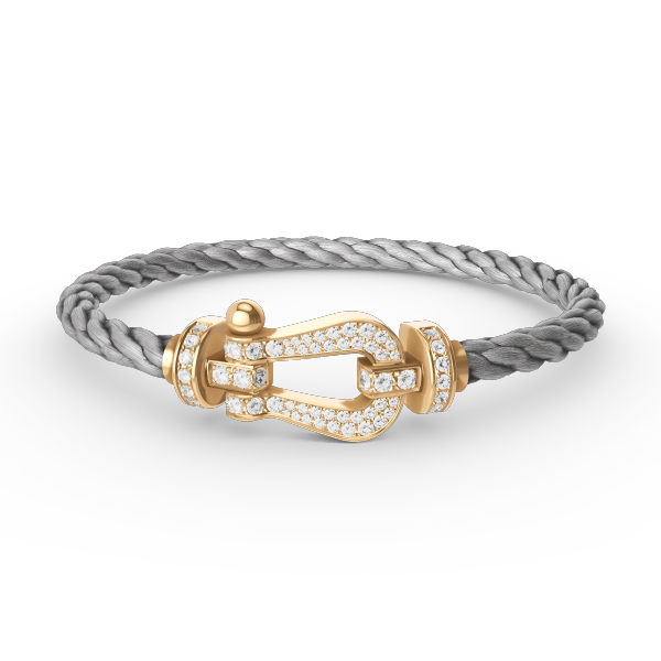 Pomuse FORCE LARGE HORSESHOE FULL DIAMOND BRACELET GOLD