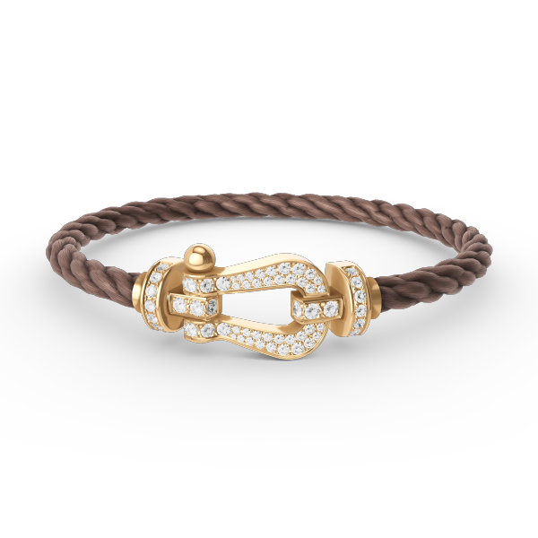 Pomuse FORCE LARGE HORSESHOE FULL DIAMOND BRACELET GOLD