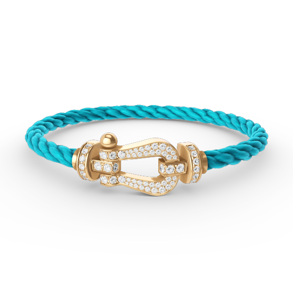 Pomuse FORCE LARGE HORSESHOE FULL DIAMOND BRACELET GOLD