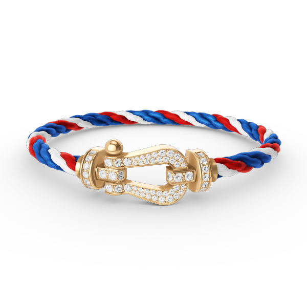 Pomuse FORCE LARGE HORSESHOE FULL DIAMOND BRACELET GOLD