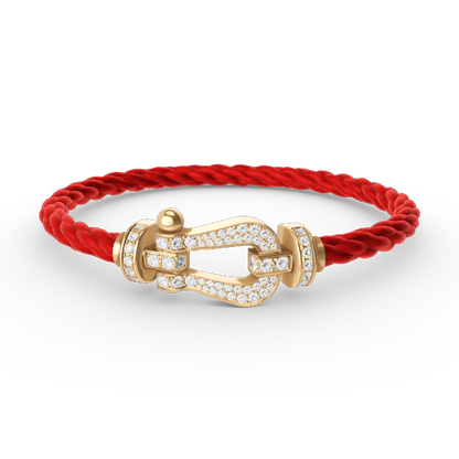 Pomuse FORCE LARGE HORSESHOE FULL DIAMOND BRACELET GOLD