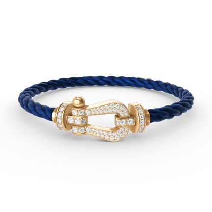 Pomuse FORCE LARGE HORSESHOE FULL DIAMOND BRACELET GOLD