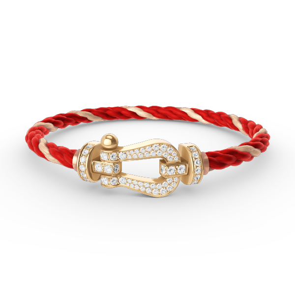 Pomuse FORCE LARGE HORSESHOE FULL DIAMOND BRACELET GOLD