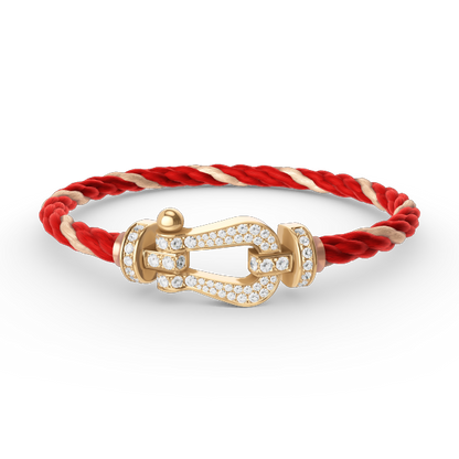 Pomuse FORCE LARGE HORSESHOE FULL DIAMOND BRACELET GOLD