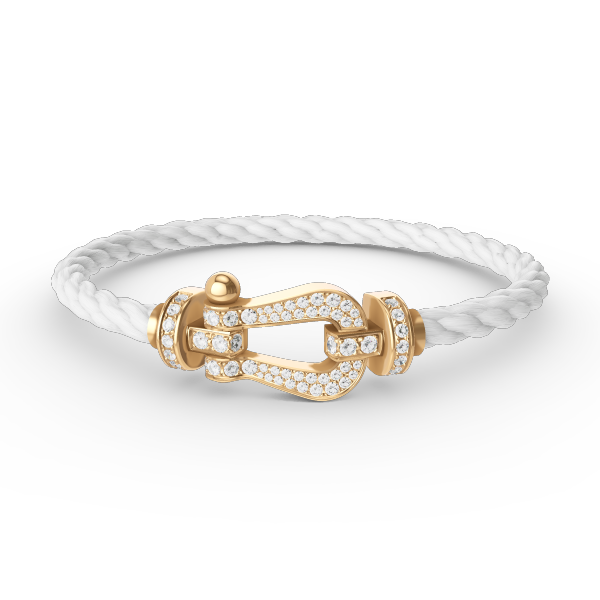 Pomuse FORCE LARGE HORSESHOE FULL DIAMOND BRACELET GOLD