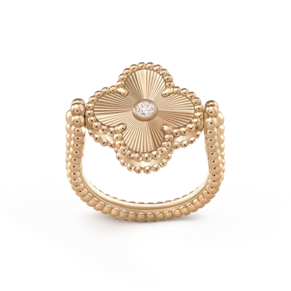 Pomuse CLOVER RIVERSIBLE ROSE GOLD RING