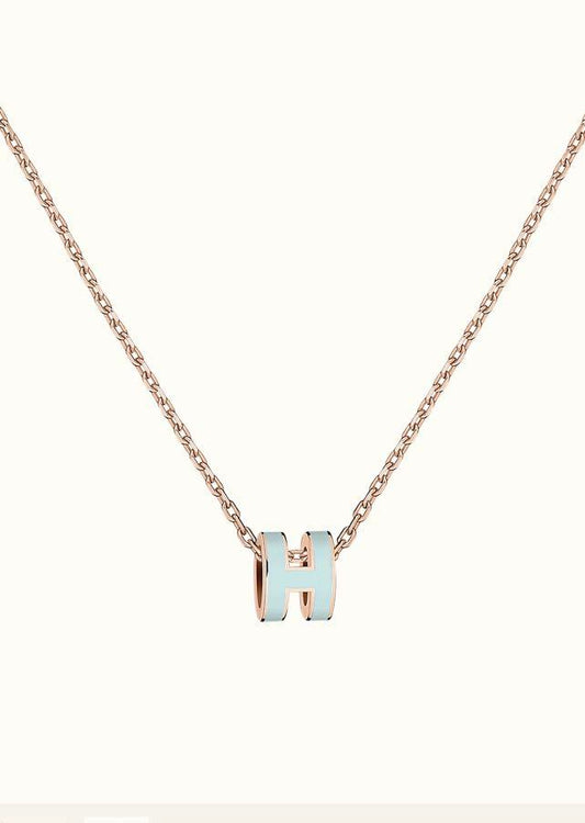 Pomuse POP H LIGHT BLUE NECKLACE
