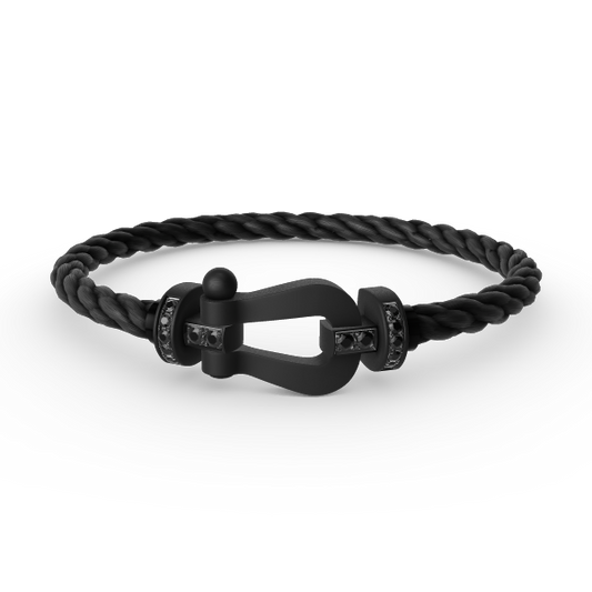 Pomuse FORCE LARGE SERIES HORSESHOE BLACK SAMURAI BRACELET