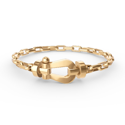 Pomuse FORCE LARGE HORSESHOE CLASP  METAL BRACELET