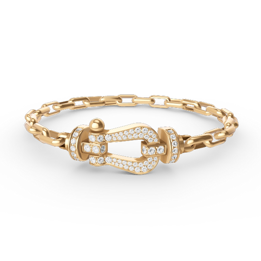 Pomuse FORCE LARGE HORSESHOE CLASP  METAL BRACELET