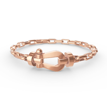 Pomuse FORCE LARGE HORSESHOE CLASP  METAL BRACELET