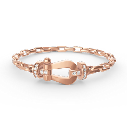 Pomuse FORCE LARGE HORSESHOE CLASP  METAL BRACELET
