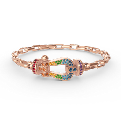 Pomuse FORCE LARGE HORSESHOE CLASP  METAL BRACELET