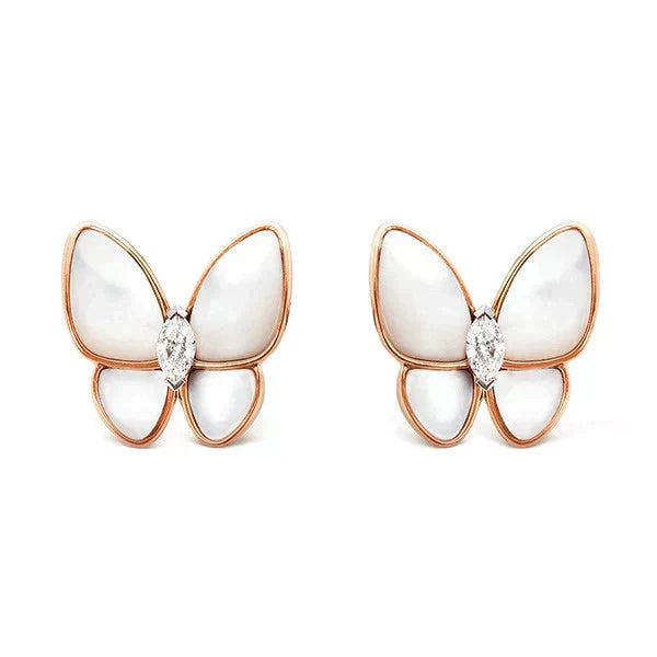 Pomuse BUTTERFLY MOP DIAMOND EARRINGS