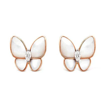 Pomuse BUTTERFLY MOP DIAMOND EARRINGS