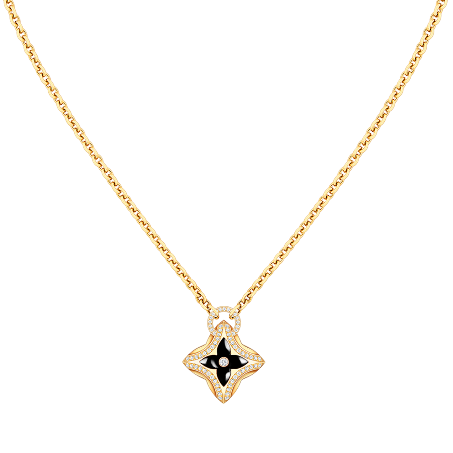 Pomuse STAR PEDANT PINK GOLD DIAMOND NECKLACE