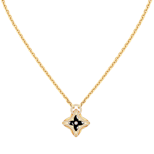 Pomuse STAR PEDANT PINK GOLD DIAMOND NECKLACE