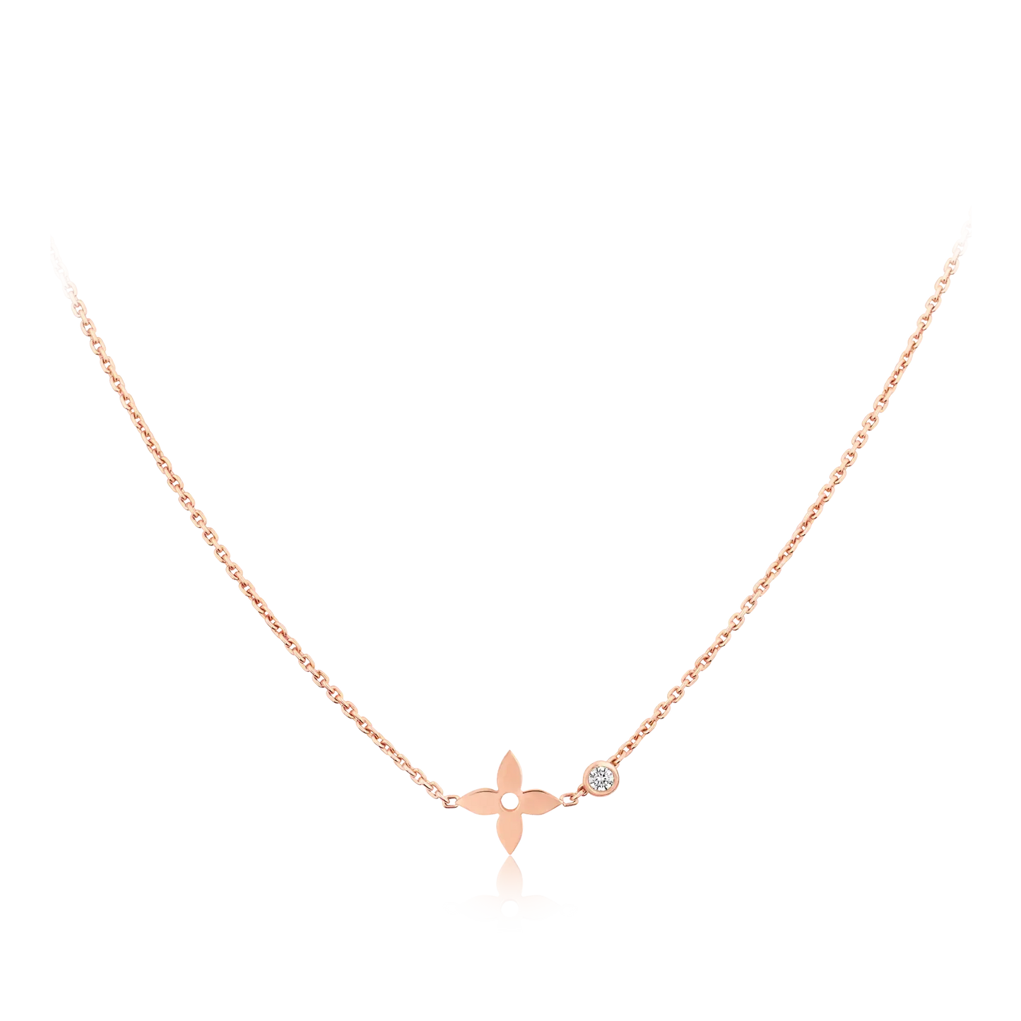 Pomuse BLOSSOM PENDANT PINK GOLD AND DIAMOND