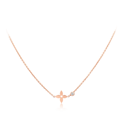Pomuse BLOSSOM PENDANT PINK GOLD AND DIAMOND