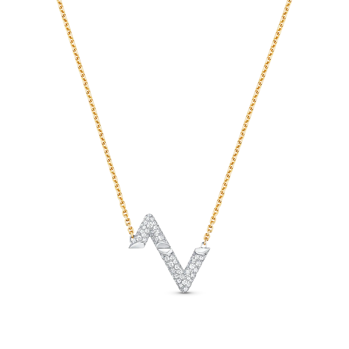 Pomuse VOLT SILVER DIAMOND PEDANT NECKLACE