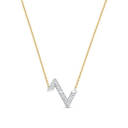 Pomuse VOLT SILVER DIAMOND PEDANT NECKLACE